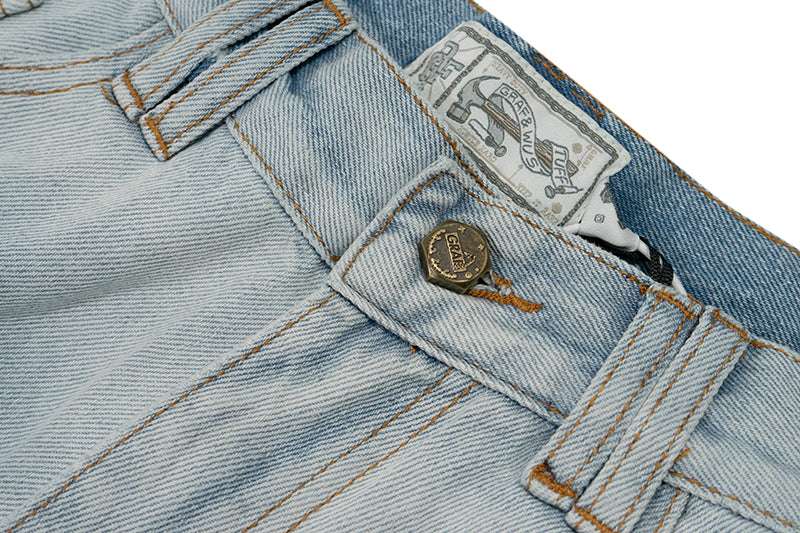 GRAFWU Light Blue Oversized Jeans