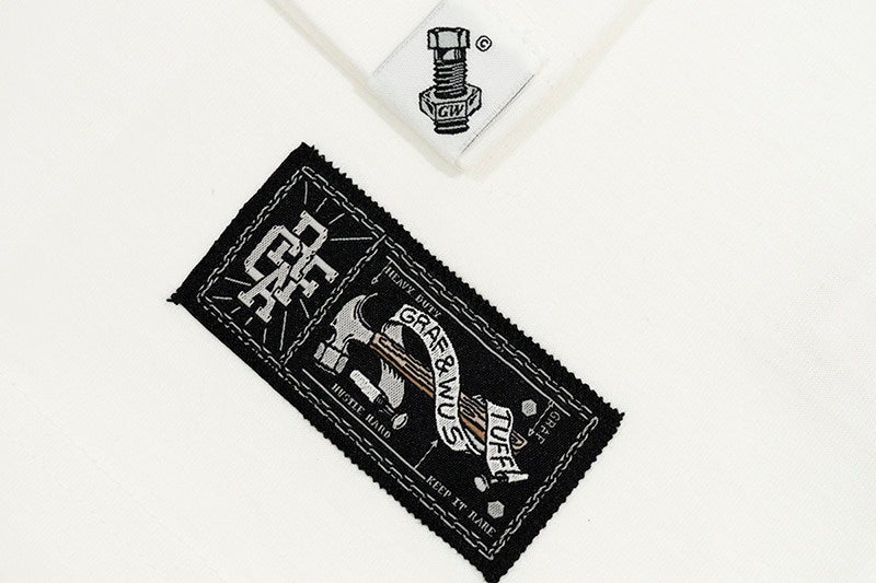 GRAF&WU Brand Letter 3D Embroidered Cooling Causal Loose T-Shirt