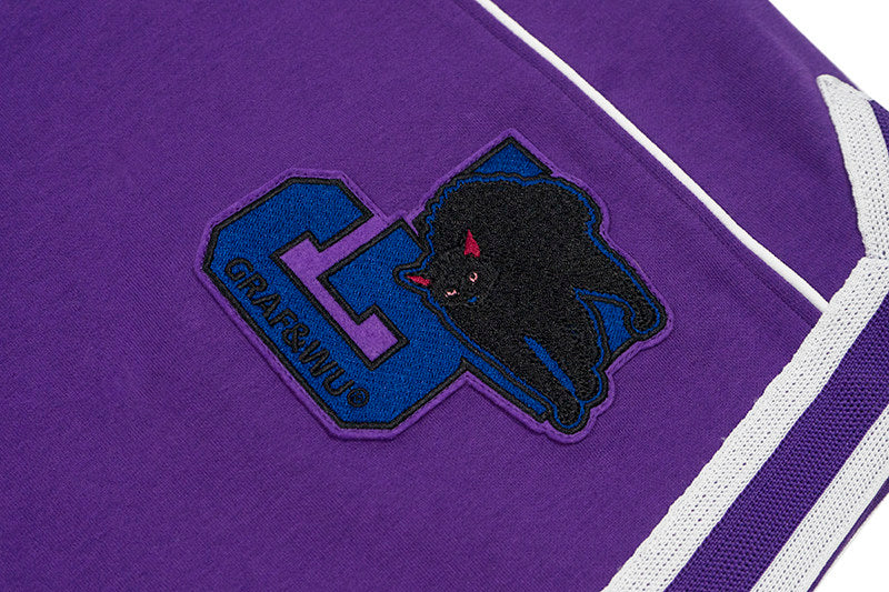GRAF&WU Devil Two-Headed Sheep Embroidered Basketball Shorts
