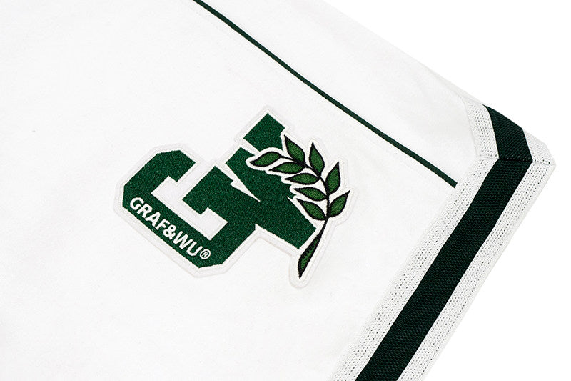 GRAF&WU Giraffe University Knowledge Power Embroidered Badge Shorts