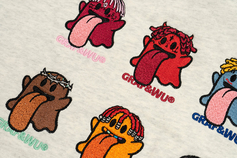 GRAF&WU New School 12 Rap Ghost Embroidered Hoodie