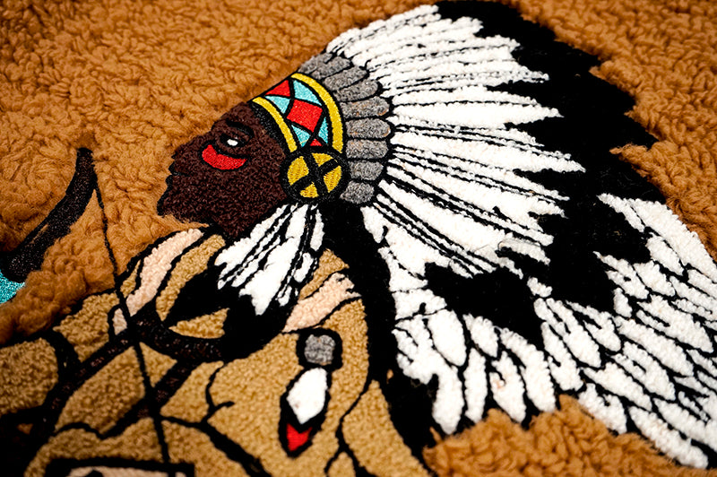 GRAF&WU Vintage Archery Angel Deer Totem Fleece Jacket