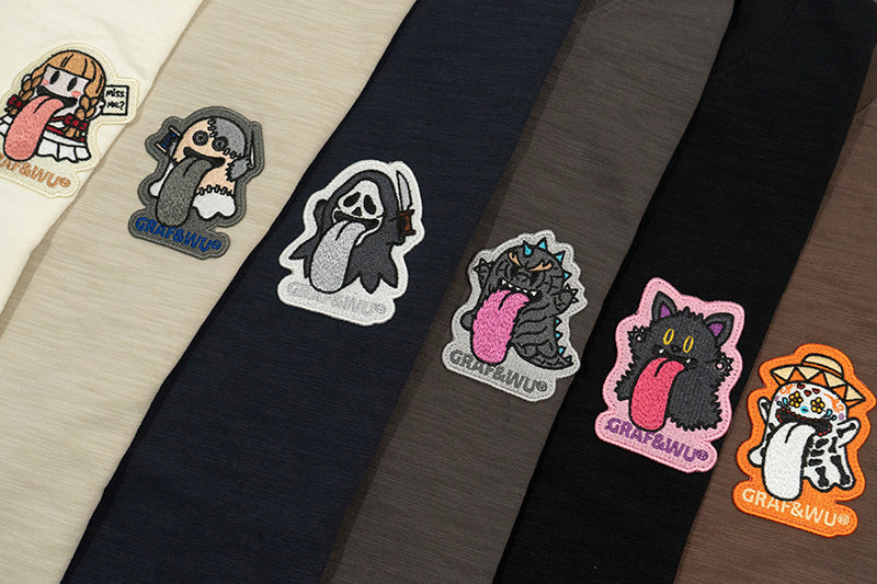 GRAF&WU Halloween Godzilla Unicorn Cute Ghost Long-sleeve Shirt