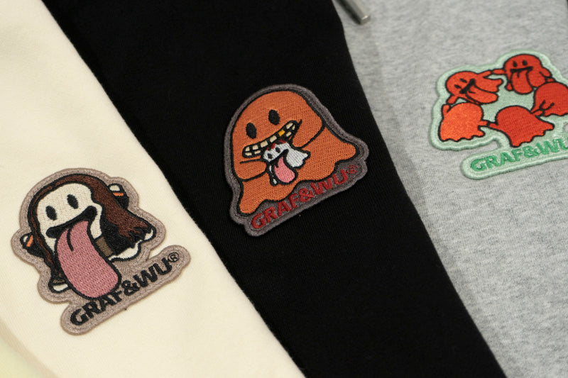 GRAF&WU World Famous Paintings Mona Lisa Cute Ghost Character Hoodie