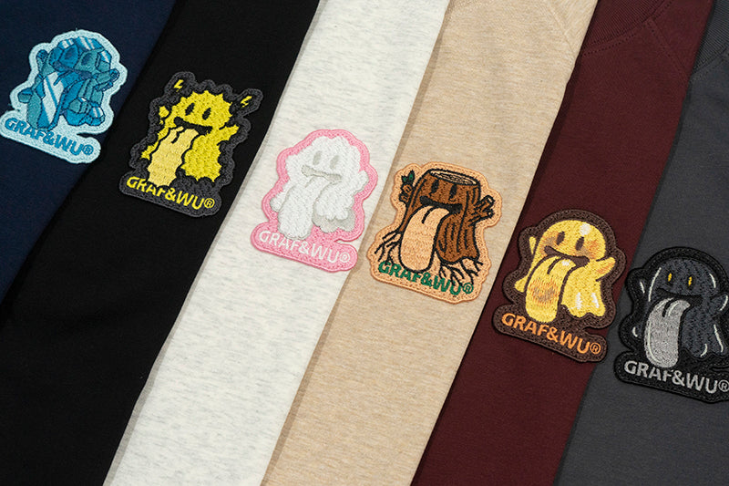 GRAF&WU Five Elements Cute Ghost Embroidery Long-sleeved Shirt