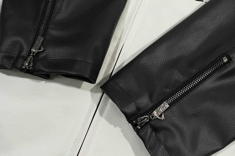 GRAF&WU Racing Gascar Series Retro Leather Jacket