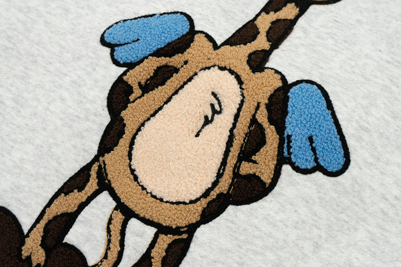 GRAF&WU Love Hate Angels Demons Giraffe Fleece Sweatshirt