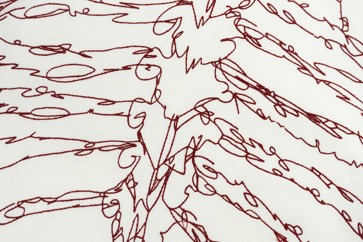 GRAF&WU Rib Cage Skeletal Hand Embroidery Zip-Up Jacket