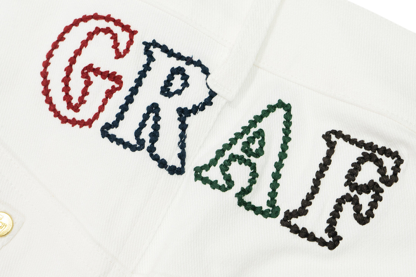 GRAF&WU Baseball Figure Handmade Embroidered Fashion Pants