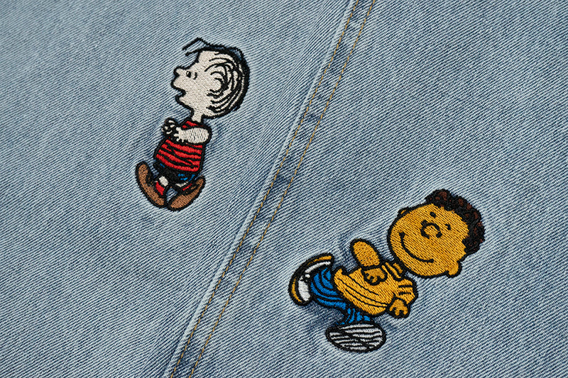 GRAF X Peanuts【Snoopy Collaboration】Jeans Charlie Brown Lucy Embroidered Pants Baggy Fit Denim Trousers Men Women Classic Straight-Leg Denim