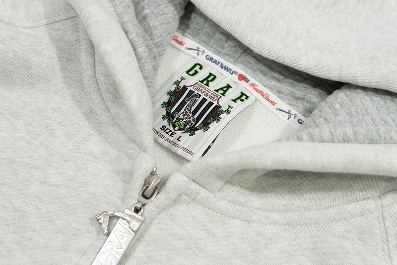 GRAF&WU Blokecore Football Club Floral Angel Fleece Zip-up Hoodie