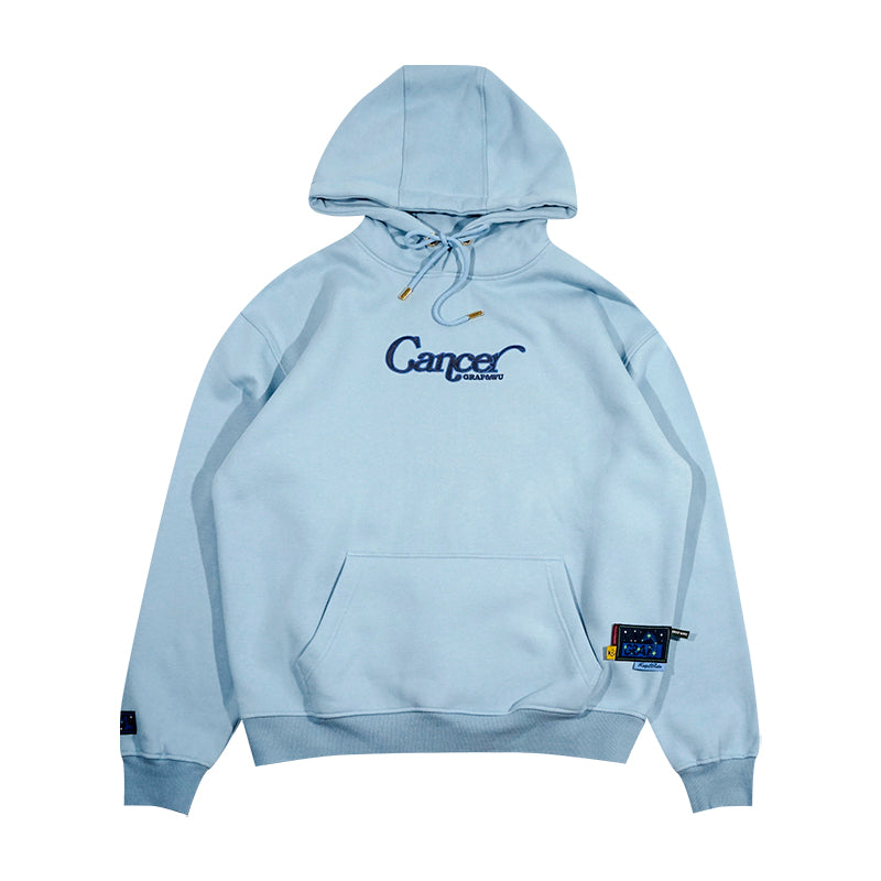 GRAF&WU 12 Constellation Rap Lyrics Embroidery Print Hoodie