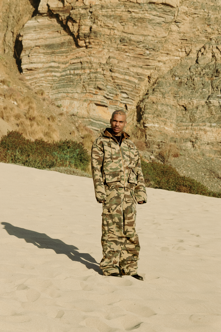 GRAF&WU Vintage Camouflage Leopard Pattern Thick Jacket