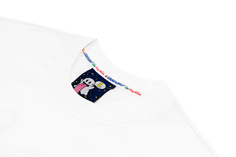 GRAFWU Flower Shop 12 Boo Ghost 2.0 Character Floral T-Shirt