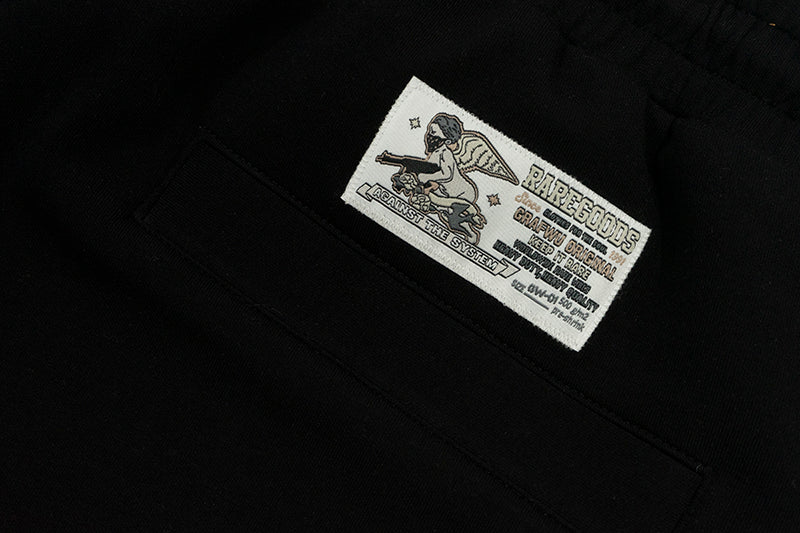 GRAFWU Y2k Sticker Design Pattern Bermuda Shorts