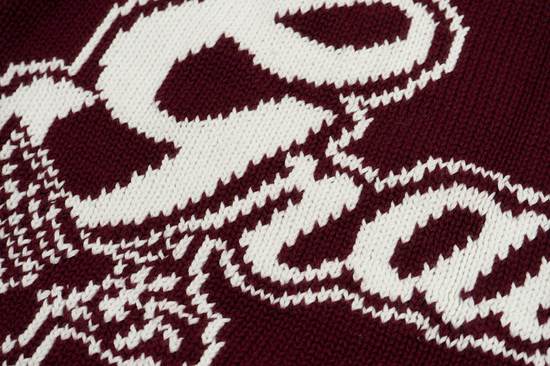 GRAF&WU Letter AK47 Little Angel Knitted Warm Sweater