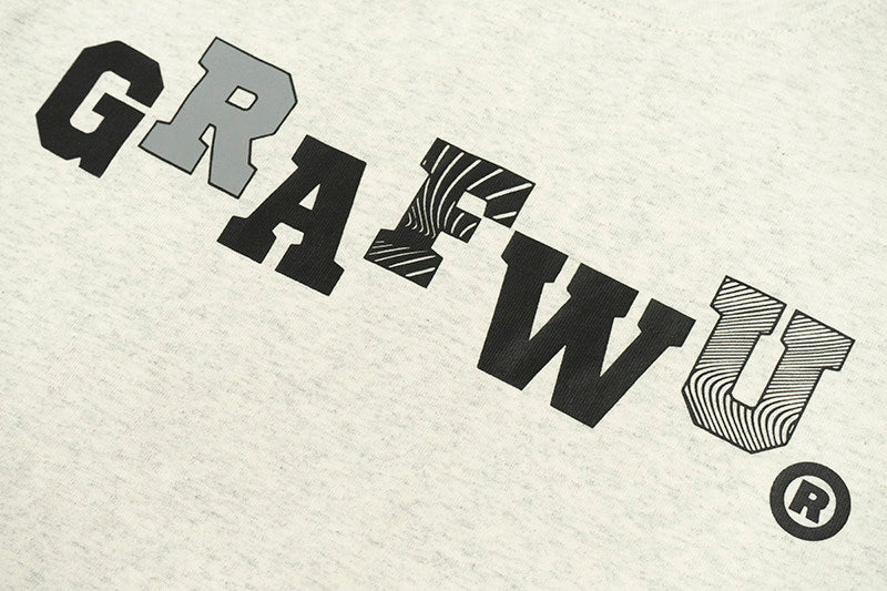 GRAF&WU Simple Letter Graphic Cotton T-shirt