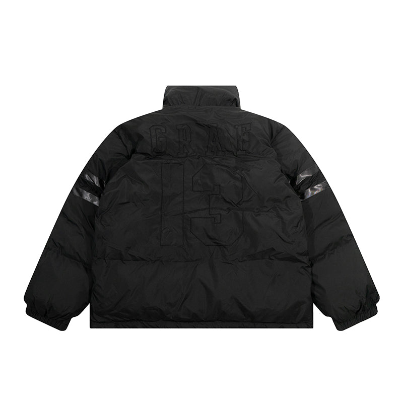 GRAF&WU Blokecore Floral Embroidery Thick Cotton-padded Coat