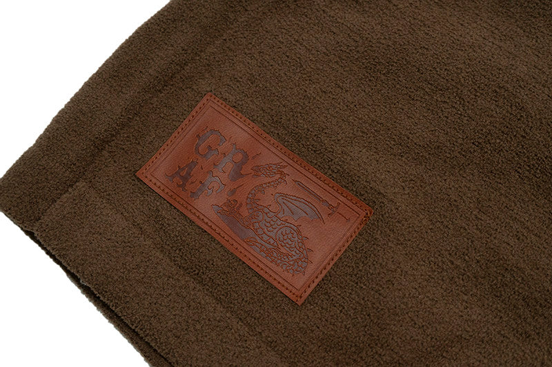 GRAF&WU Leather Dragon Label Chenille Knit Solid Sports Shorts