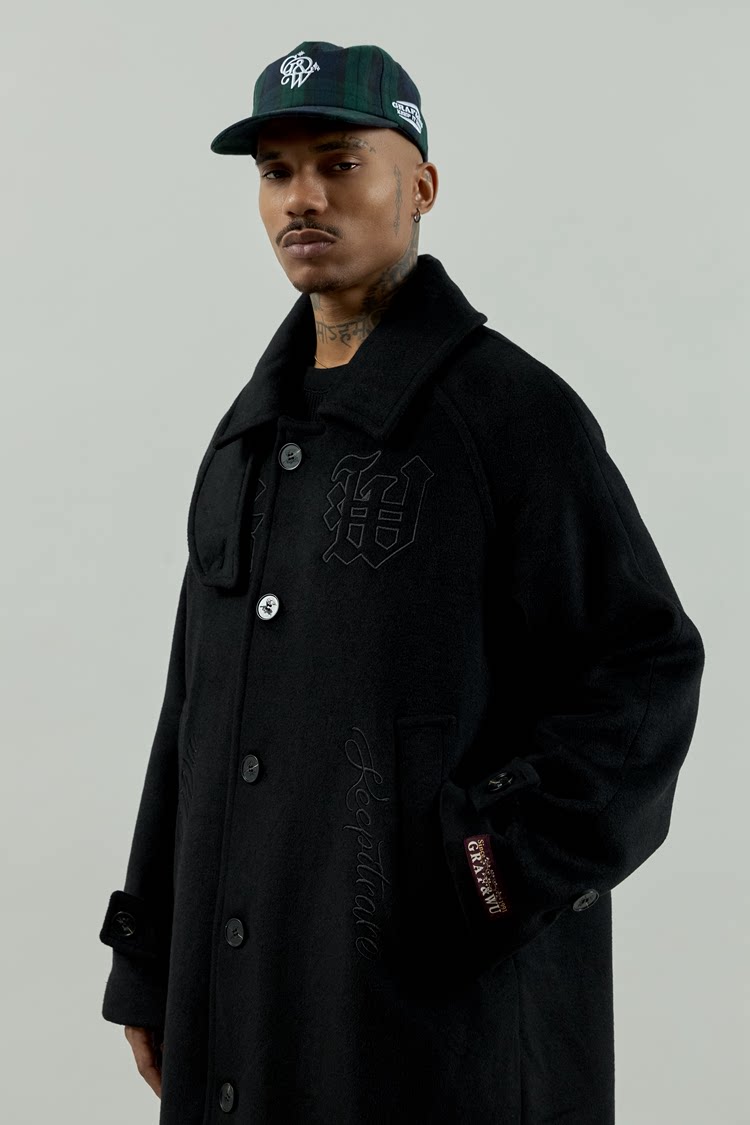 GRAF&WU 3D Embroidered Retro Wool Baseball Cap