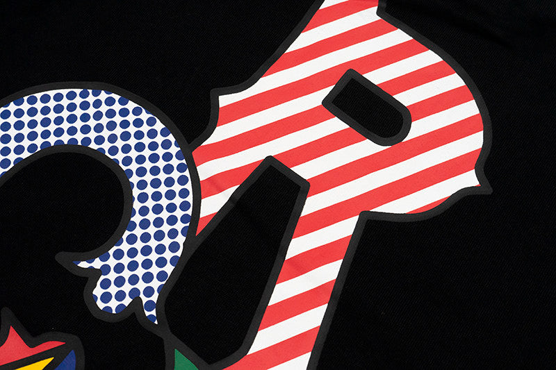 GRAF&WU Roy Pop Art Graphic Loose Cotton Long Sleeve Tee