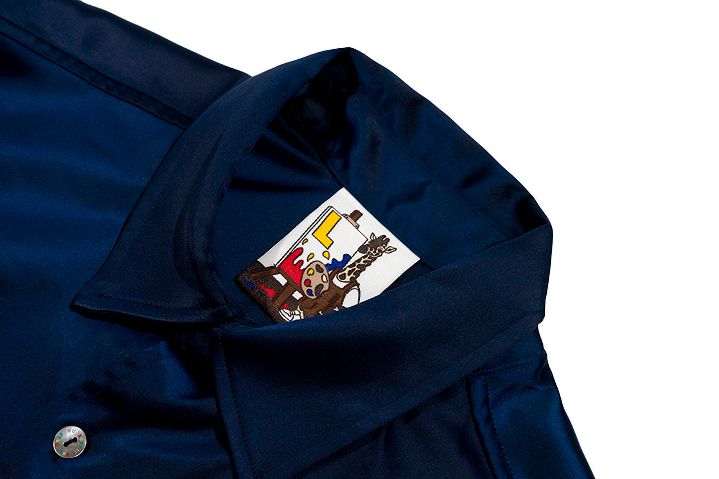 GRAF&WU Boxing Acetate Fabric Streetwear Long-Sleeved Shirt