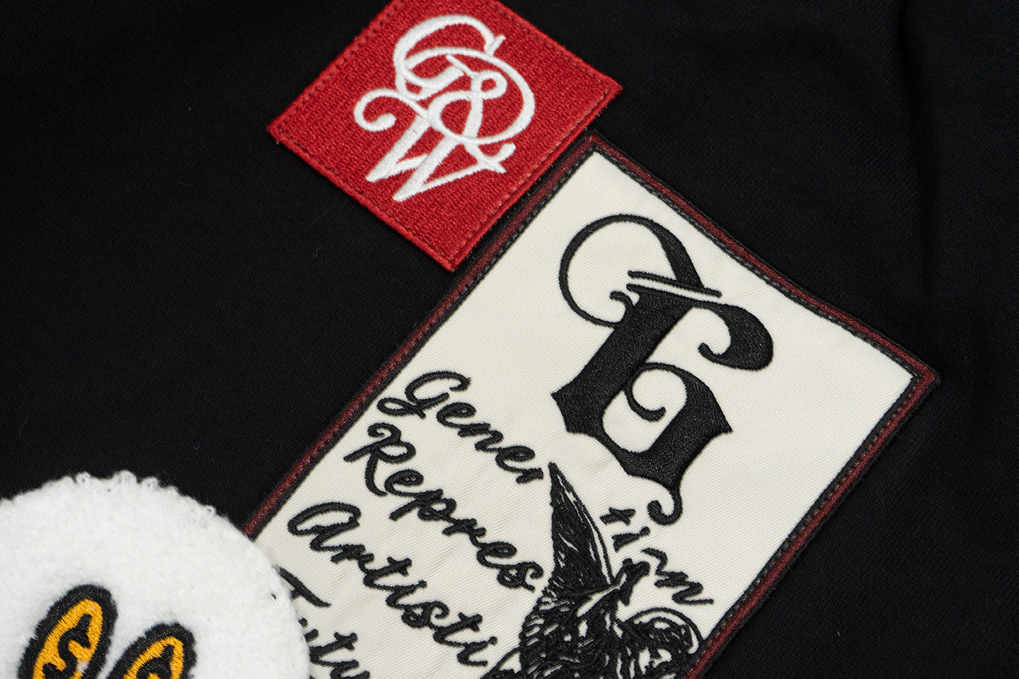 GRAF&WU Badge Character Design Graphic Vintage Washed Pants