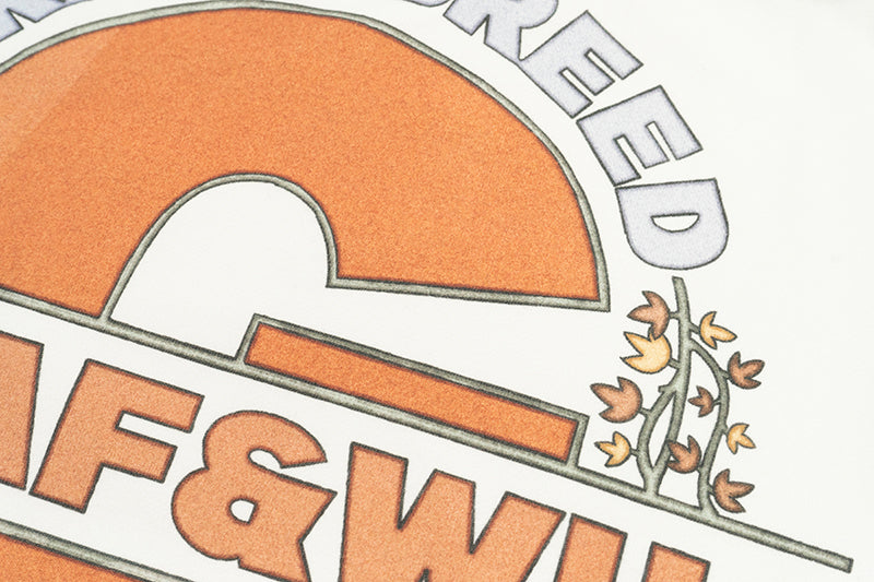 GRAF&WU Fallen Leaves Floral Letter Brass Button Fleece Hoodie