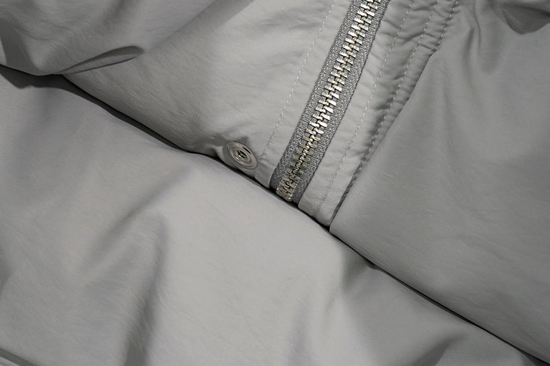 GRAF&WU Metal AK47 Angel Deer Logo PU Leather Collar Down Jacket