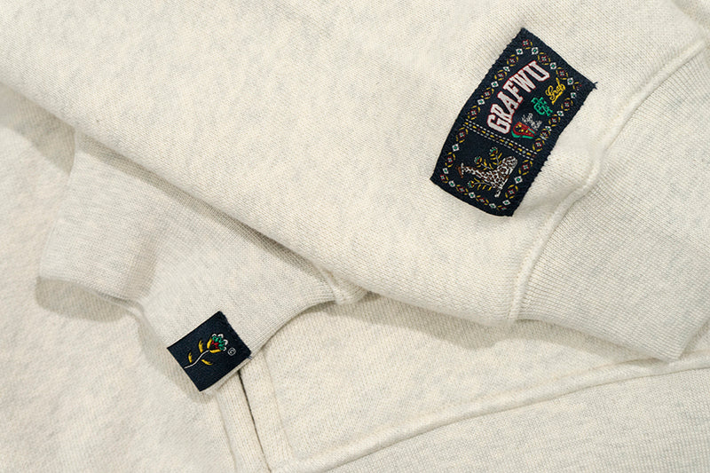 GRAF&WU Vintage Doberman Print Fleece Zip-Up Hoodie