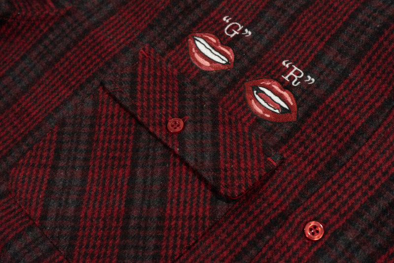 GRAF&WU LipSycn Streetwear Plaid West Coast Brushed Shirt