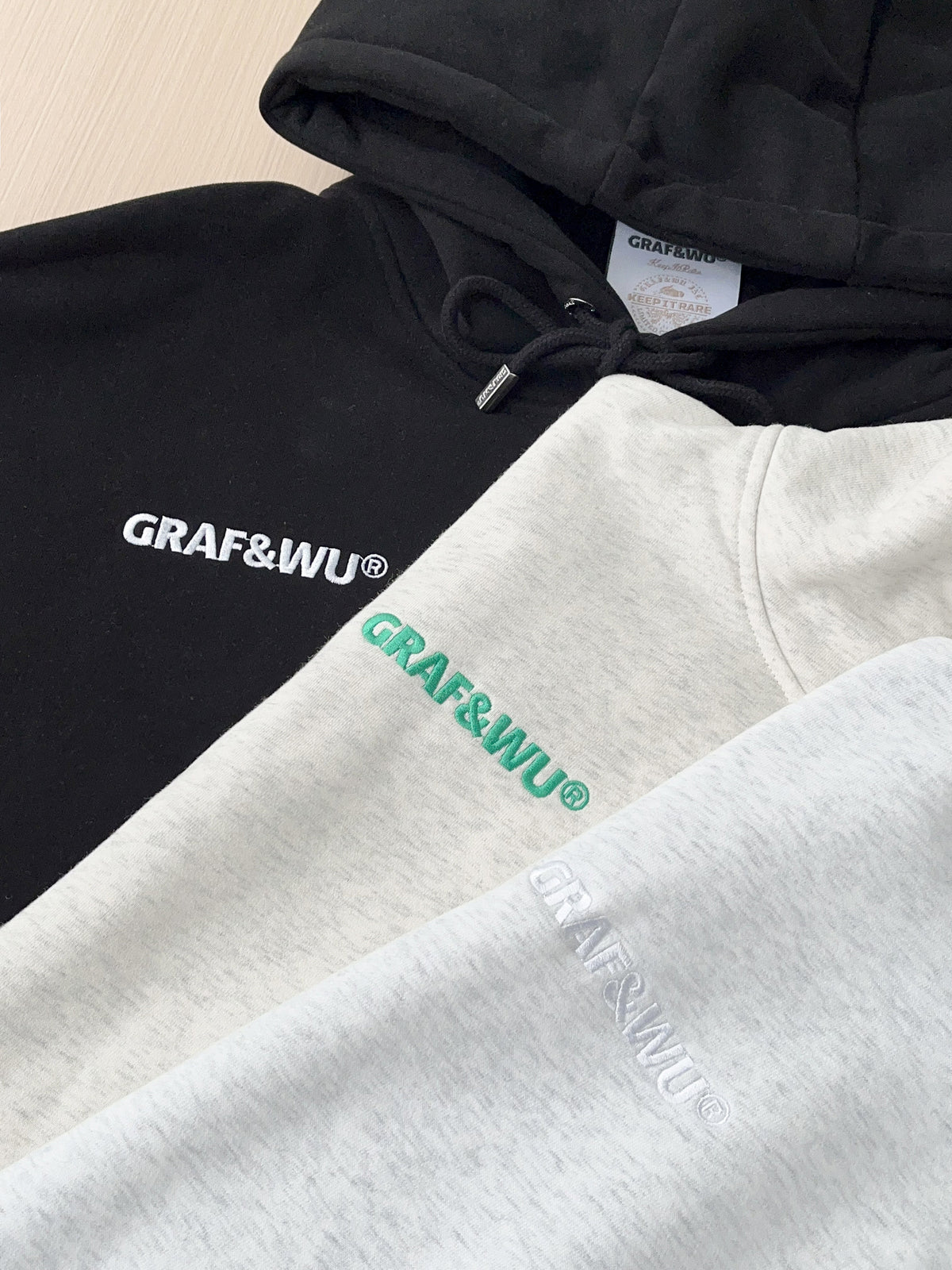 GRAF&WU GW Embroidered Oversized Fleece Hoodie