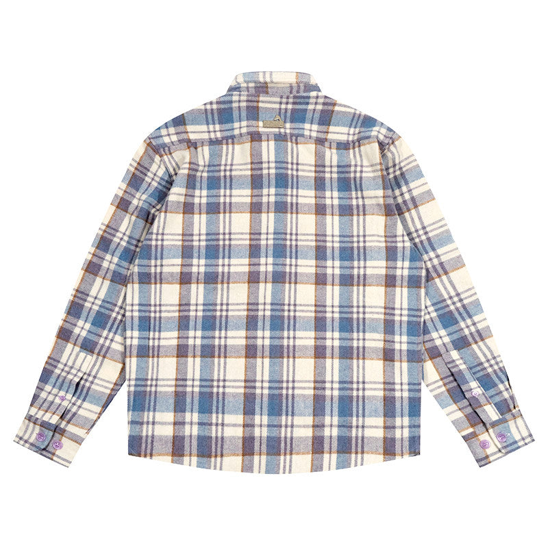 GRAF&WU Brand Letter Embroidered Fashion Flannel Loose Shirt