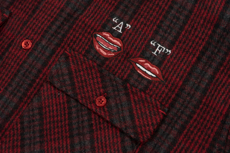 GRAF&WU LipSycn Streetwear Plaid West Coast Brushed Shirt