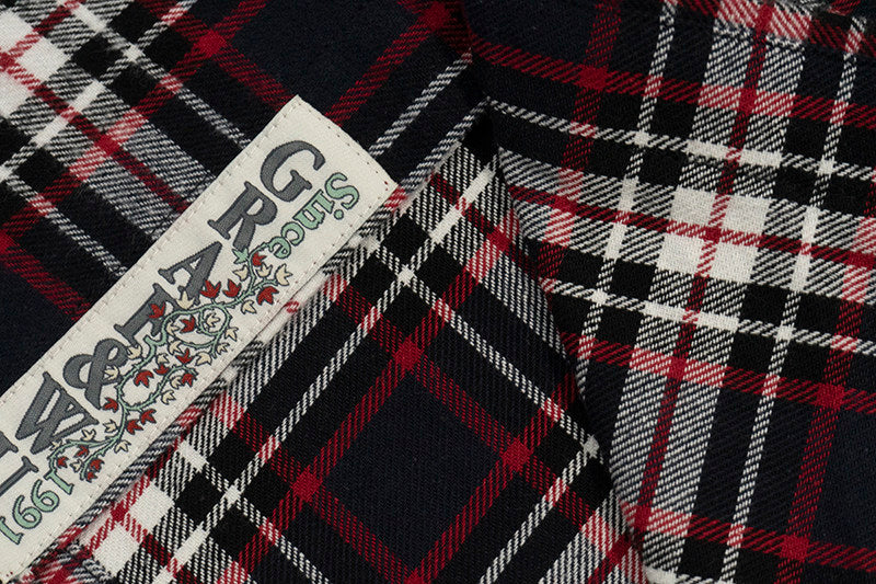 GRAF&WU Racing-themed Embroidered Streetwear Loose Brushed Shirt