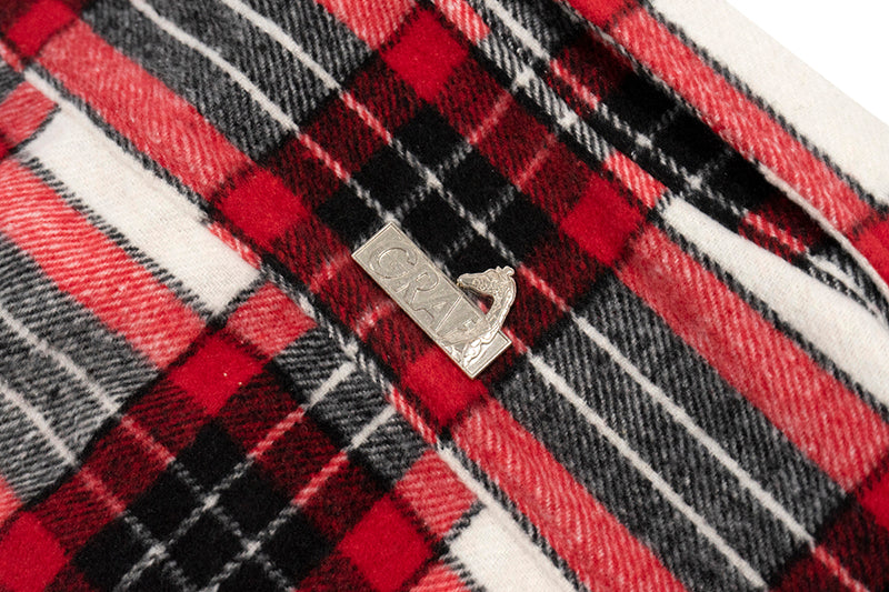 GRAF&WU Spliced Grid Ddesign Flannel Fashion Shirt