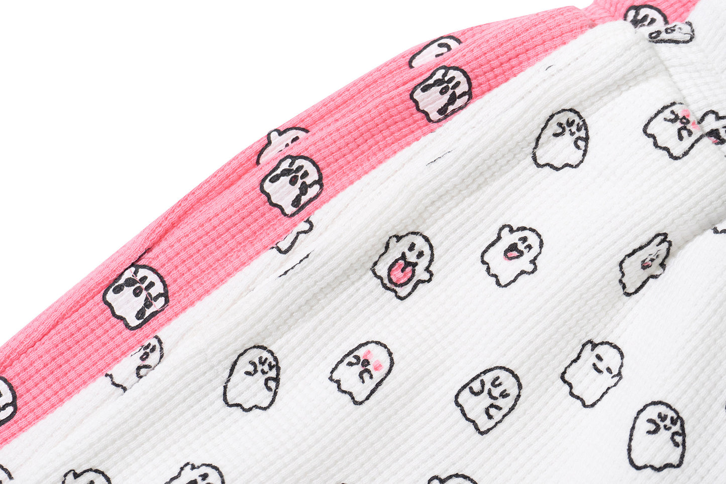 GRAF&WU Mini Cute Ghost Cotton Waffle Cozy Pants