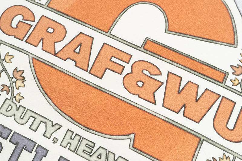 GRAF&WU Fallen Leaves Floral Letter Brass Button Fleece Hoodie