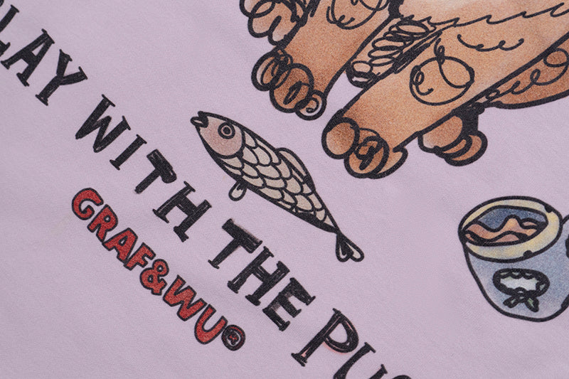 GRAF&WU Play With Pu$$y Letter Women T-Shirts
