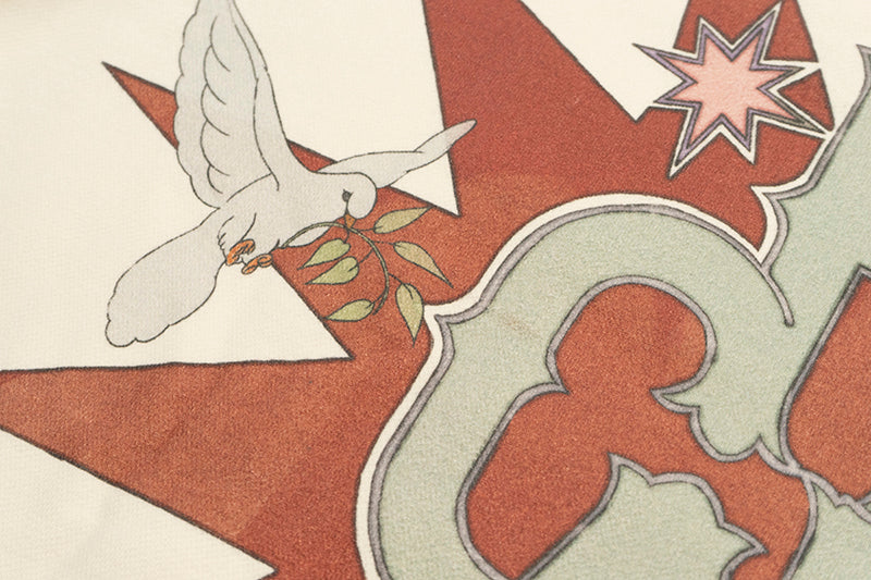 GRAF&WU Peace Dove Giraffe Flower Brass Button Fleece Hoodie