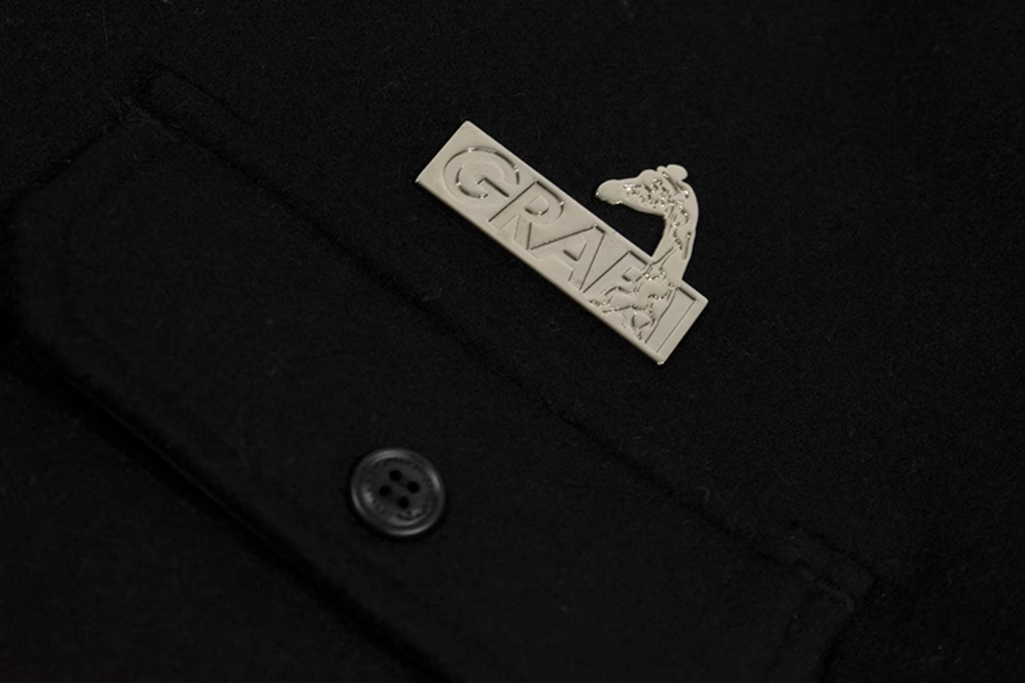 GRAF&WU Solid Wool Hooded Thickened Jacket