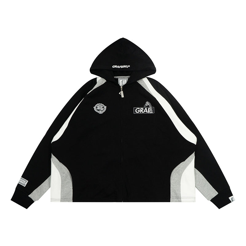 GRAF&WU Bloke Core Soccer-style Fashion Zip-up Hoodie