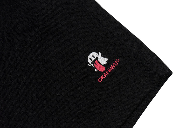 GRAFWU OG Cute Ghost Loose Mesh Sports Shorts