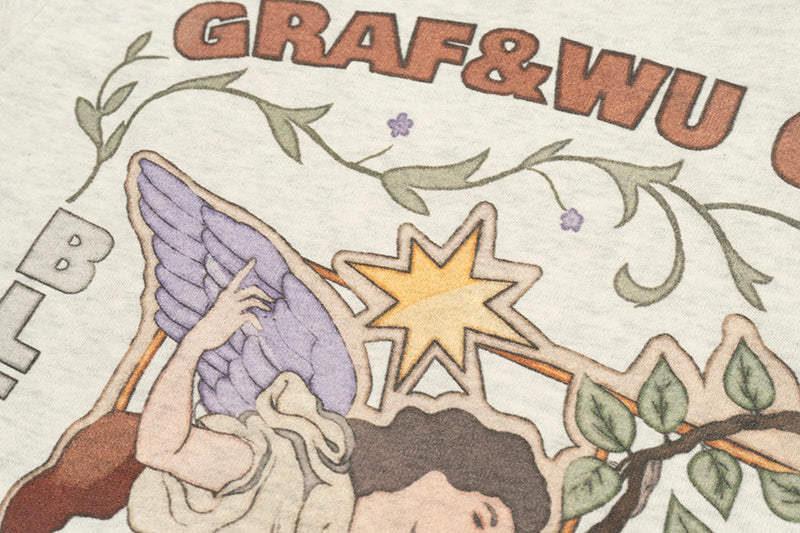 GRAF&WU AK47 Angel Goddess Blessing Floral Fleece Hoodie