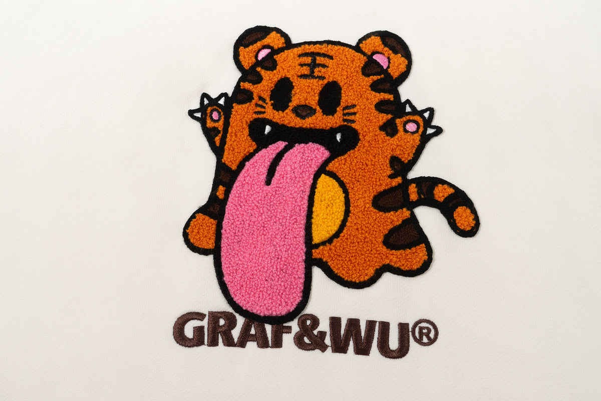 GRAF&WU Chinese Zodiac Character Loose-Fit Hoodie