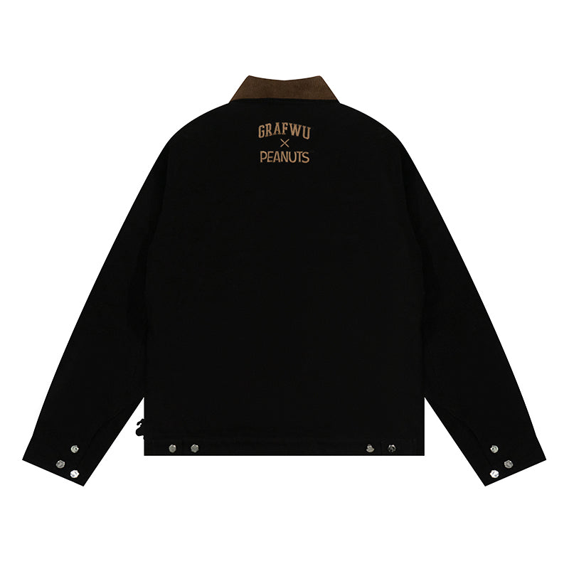 GRAF X PEANUTS Paper Bag Over Head Social Anxiety Barn Jacket