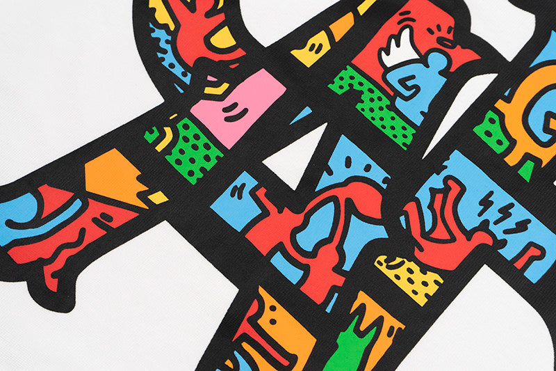 GRAF&WU Tribute Keith Haring Pop Art Cartoon Long-sleeved Shirt