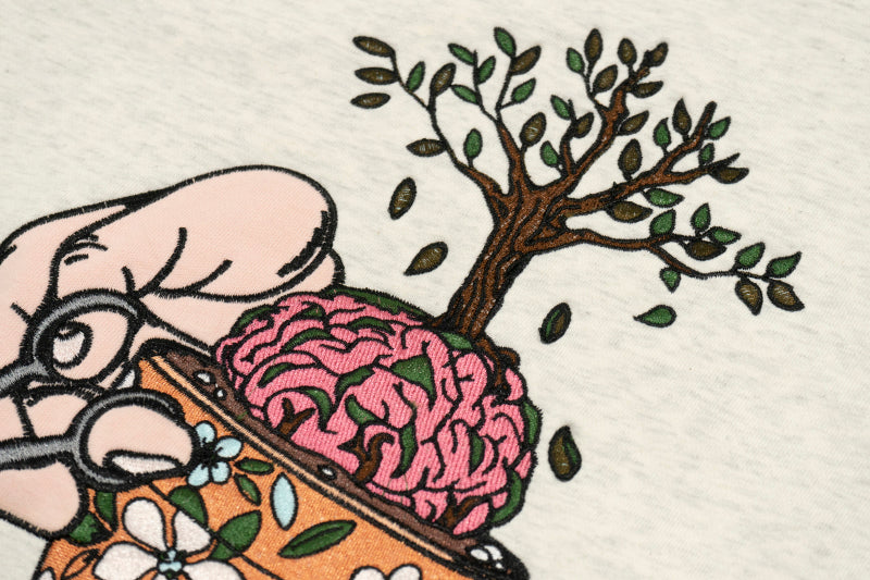 GRAF&WU Brain Potted Plant Hoodie Harvests Creative Fruits Sweatshirt