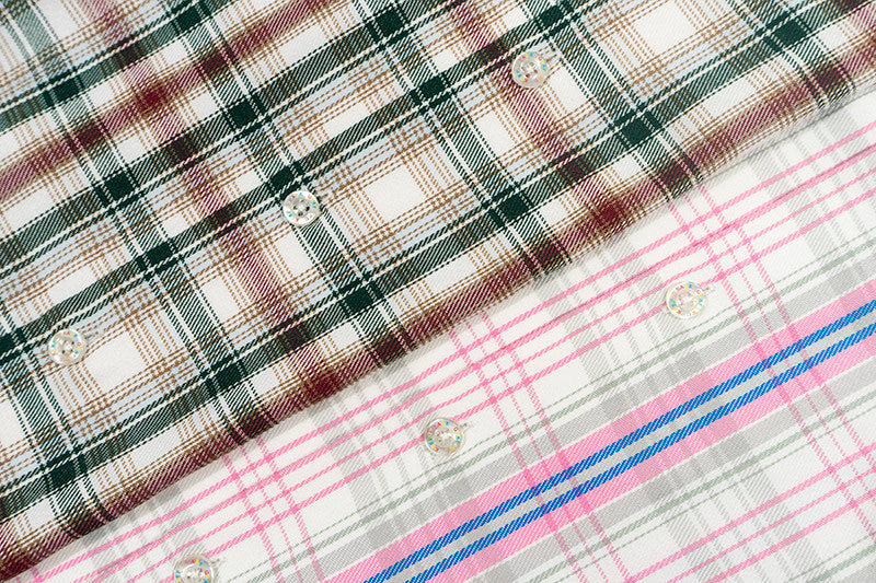 GRAF&WU Classic Embroidered Giraffe Check Casual Short-Sleeve Shirt