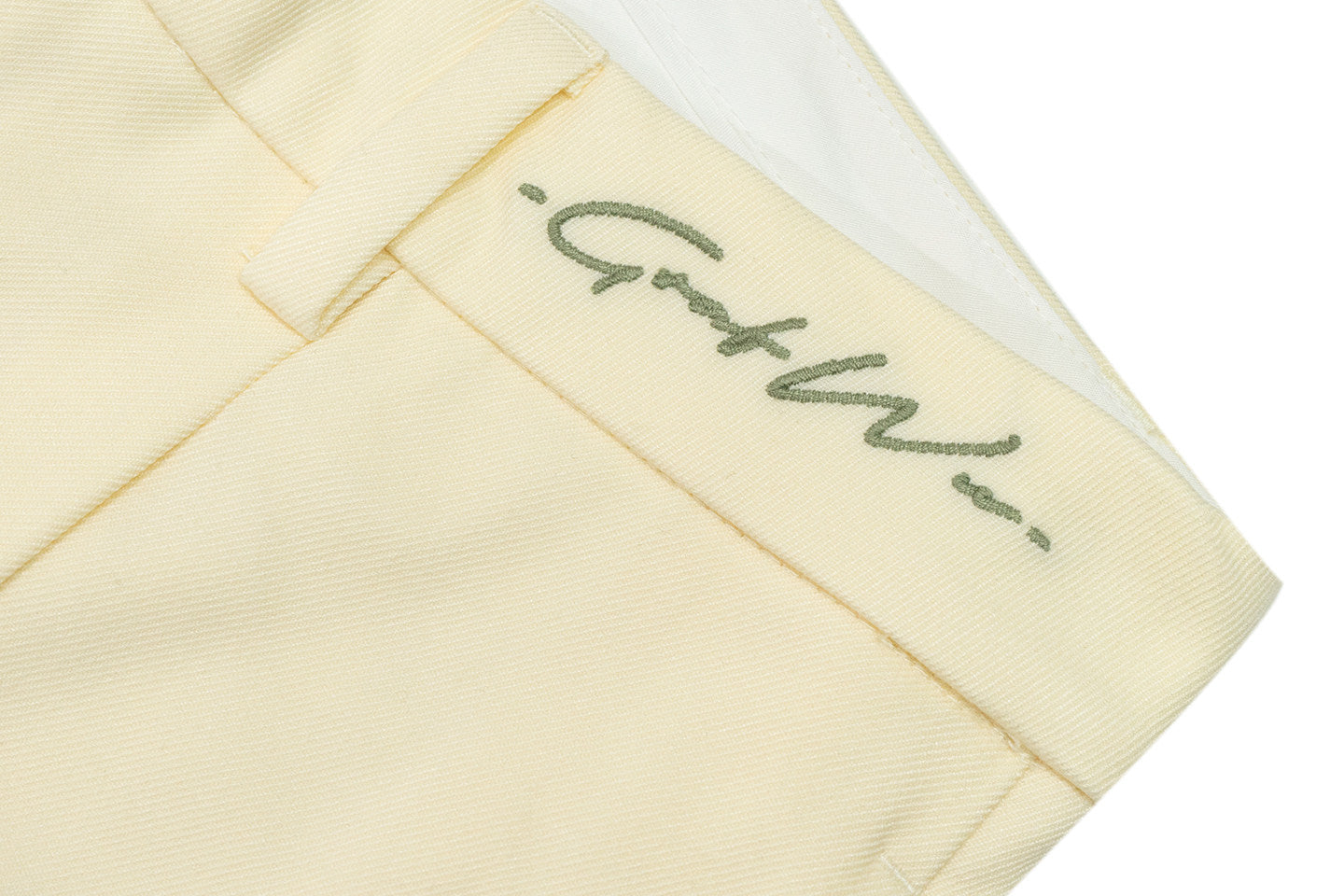 GRAF&WU Aesthetic Green Plant Embroidered Pearl Baggy Trousers